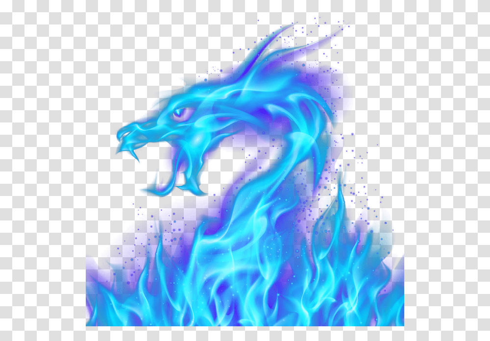 Blue Fire Dragon, Pattern, Flame Transparent Png