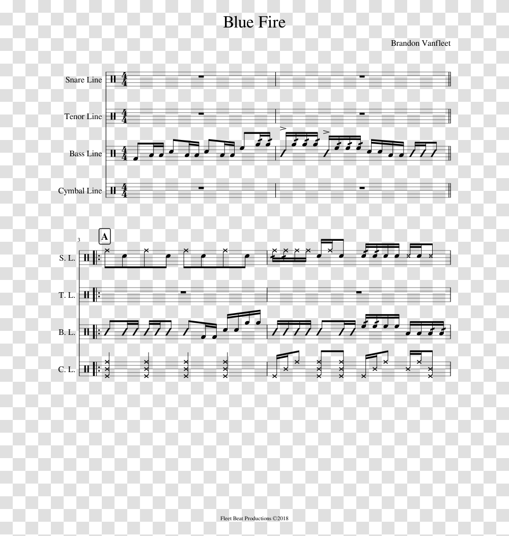 Blue Fire Sheet Music For Percussion Download Free, Gray, World Of Warcraft Transparent Png