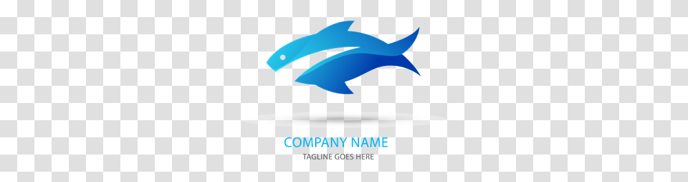 Blue Fish Logo Vector, Dolphin, Mammal, Sea Life, Animal Transparent Png