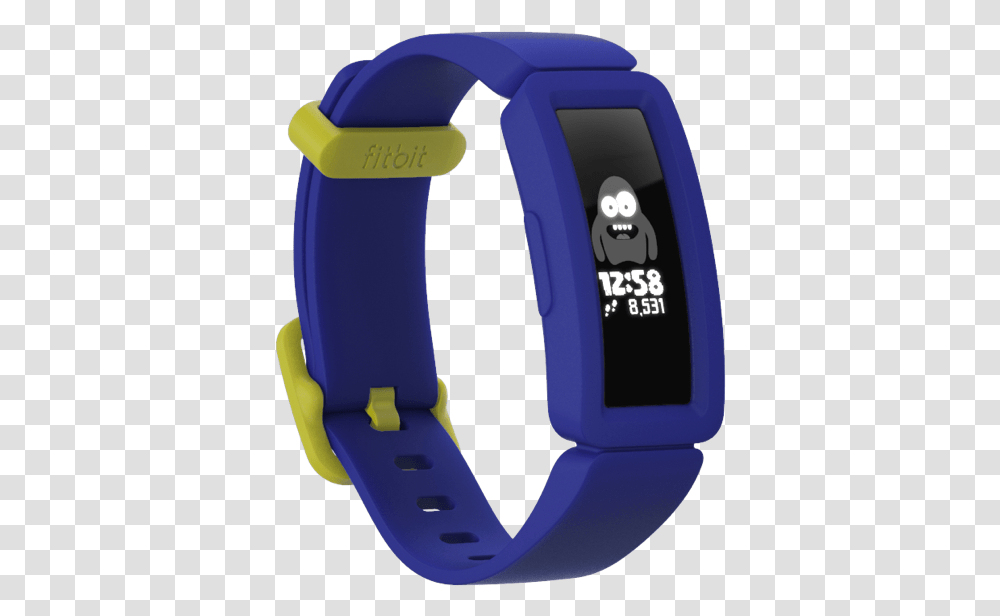 Blue Fitbit Ace, Wristwatch, Digital Watch Transparent Png