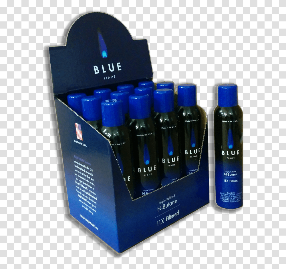 Blue Flame Butane, Bottle, Cosmetics, Perfume, Aftershave Transparent Png