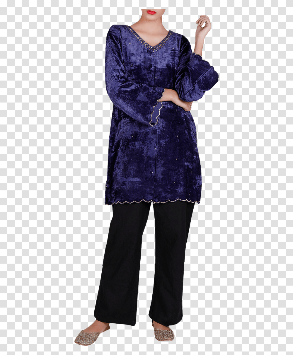 Blue Flare Girl, Dress, Person, Overcoat Transparent Png