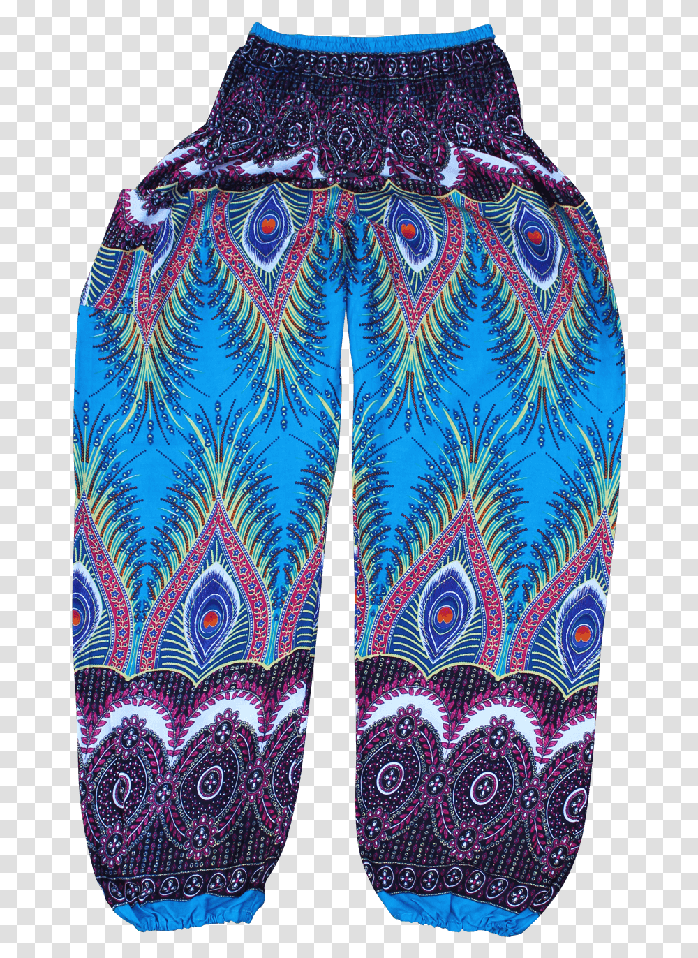 Blue Flare Harem Pants From Bohemian Island Pattern, Sea, Outdoors, Water, Nature Transparent Png
