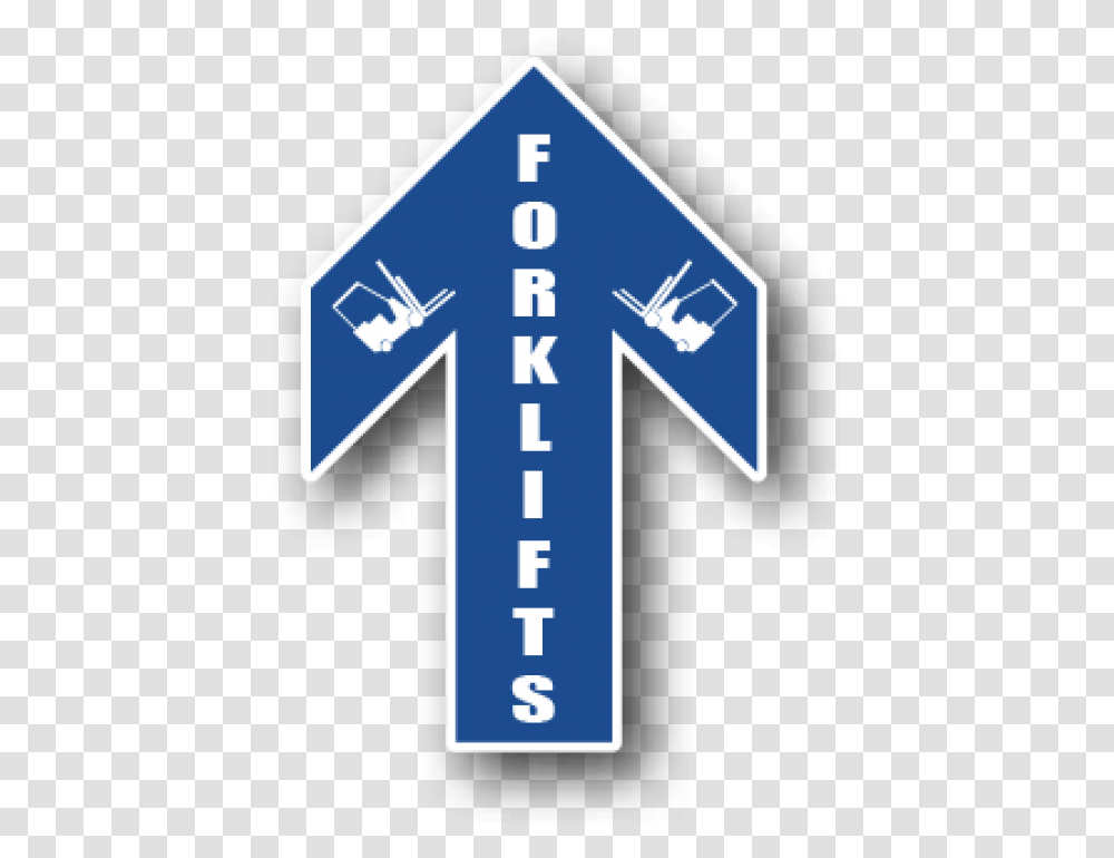 Blue Floor Directional Arrow For Forklifts With Symbol Flechas Piso, Number Transparent Png