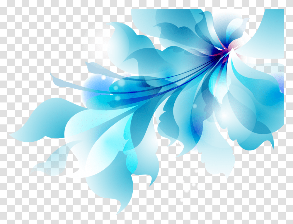 Blue Floral Abstract Background, Plant, Flower, Blossom Transparent Png