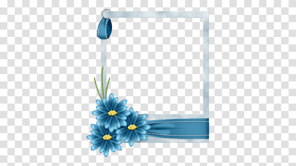 Blue Floral Border Images Frame Flower Border Design, Plant, Blossom, Daisy, Daisies Transparent Png