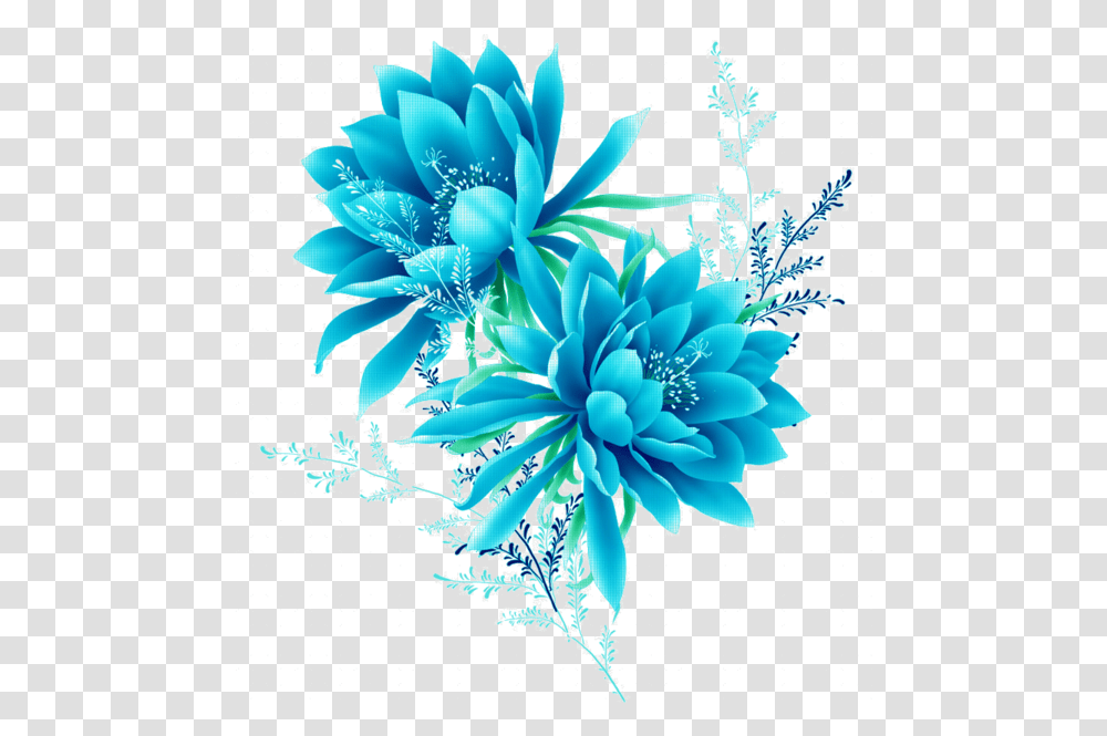 Blue Flower Border Blue Flower Clipart, Pattern, Floral Design, Ornament Transparent Png