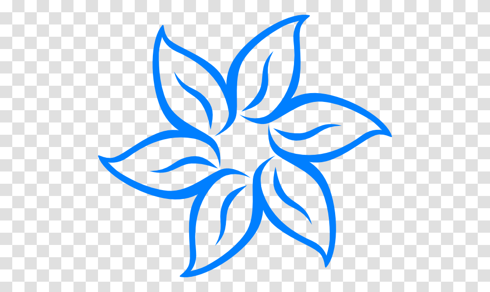 Blue Flower Border Clip Art Star Flower Clipart, Logo, Trademark, Pattern Transparent Png
