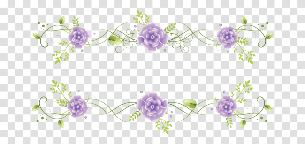 Blue Flower Border Vignette Free Clipart Hq Purple Floral Borders, Floral Design, Pattern, Porcelain Transparent Png