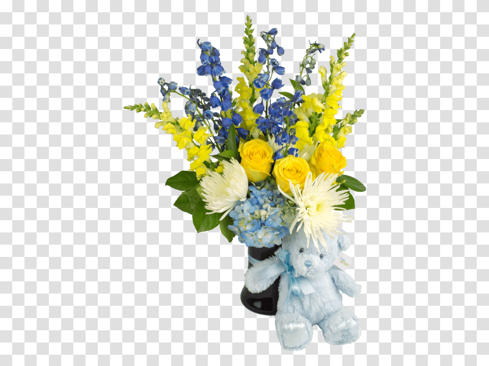 Blue Flower Bouquet - Free Images Vector Psd Bouquet, Plant, Floral Design, Pattern, Graphics Transparent Png