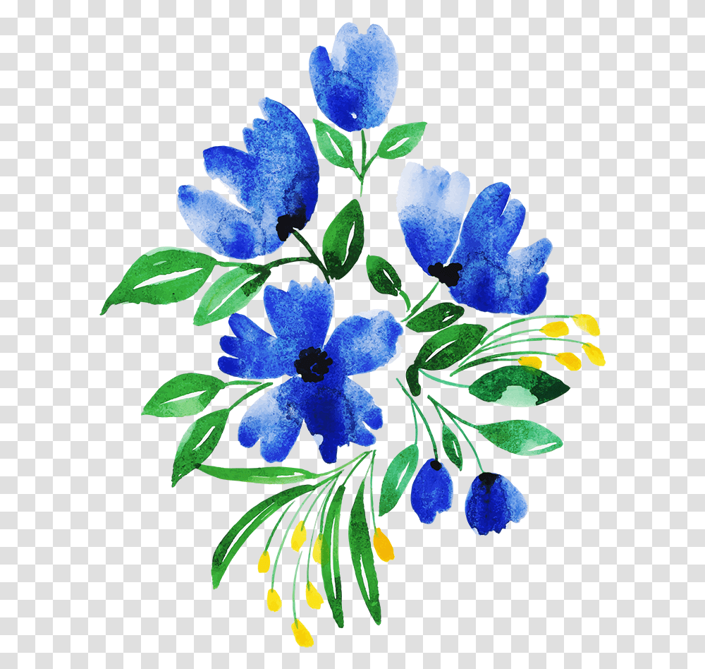 Blue Flower Bunch Free Clipart, Plant, Blossom, Iris, Geranium Transparent Png