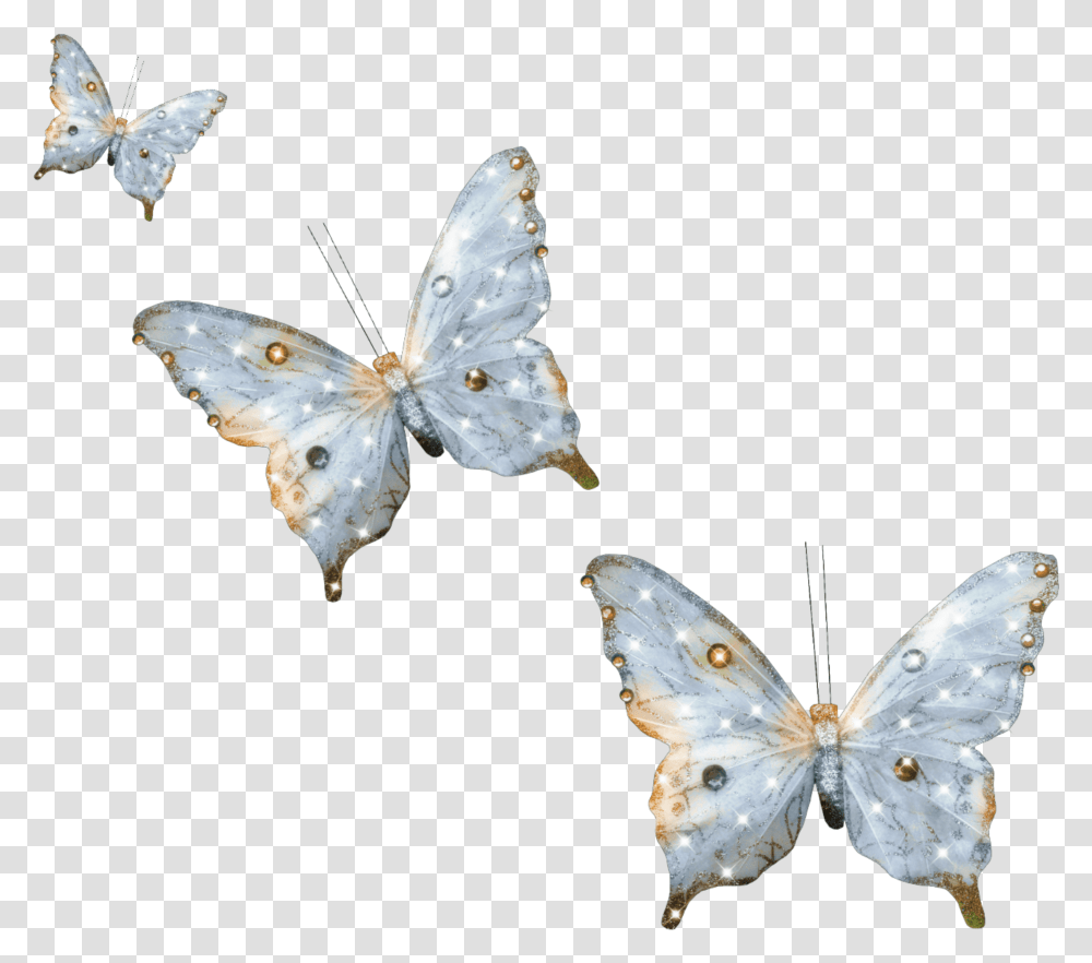 Blue Flower Butterfly Floral Soft Cute Aesthetic Mariposa Jpeg, Insect, Invertebrate, Animal, Moth Transparent Png