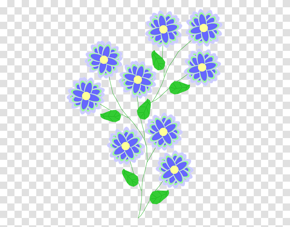 Blue Flower Clip Art, Floral Design, Pattern, Plant Transparent Png