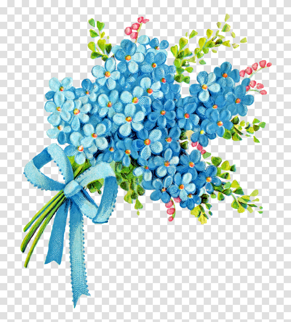 Blue Flower Clipart Forget Me Not, Plant, Blossom, Rug Transparent Png