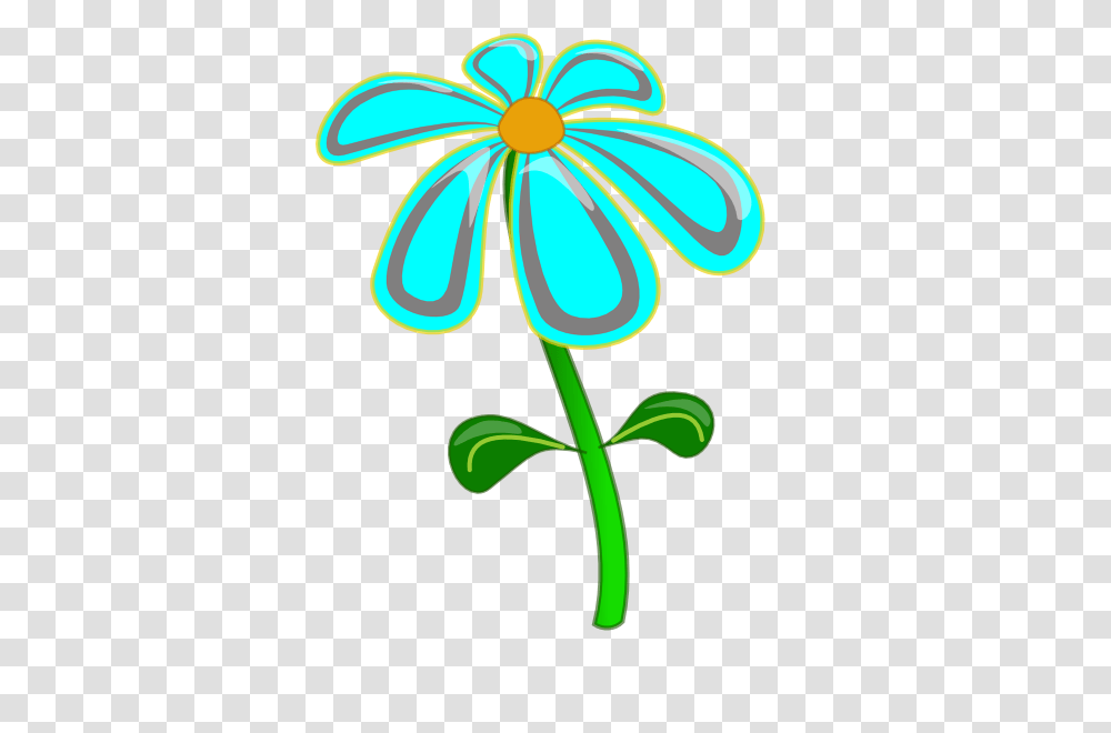Blue Flower Clipart Tall Flower, Plant, Pattern, Floral Design Transparent Png