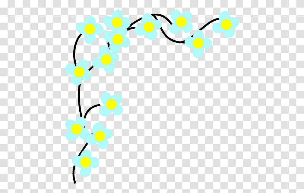 Blue Flower Corner Drawing Circle, Plant, Blossom Transparent Png
