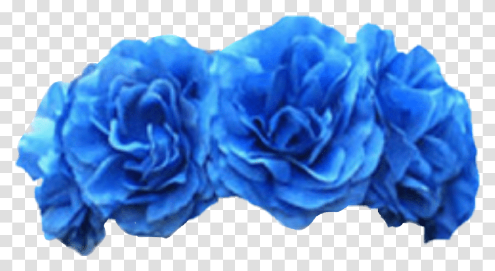Blue Flower Crown Flower Crown Blue, Pillow, Cushion, Carnation, Plant Transparent Png