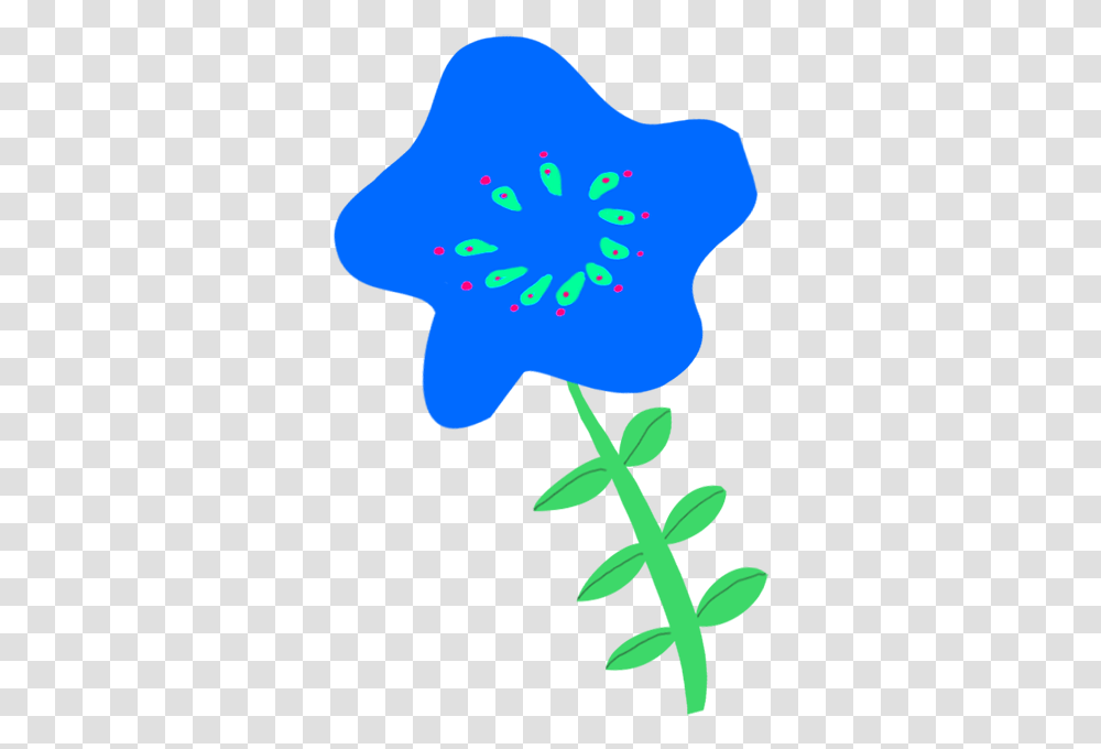 Blue Flower Drawing For Decoration, Plant, Anther, Blossom, Anemone Transparent Png