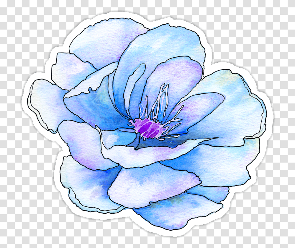 Blue Flower Flowers Pastel Watercolor Watercolorflower Pastel Blue Flower, Geranium, Plant, Blossom, Petal Transparent Png