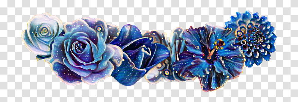 Blue Flower Flowers Rose Roses Crown Floercrown Blue Rose, Sea Life, Animal, Invertebrate, Accessories Transparent Png