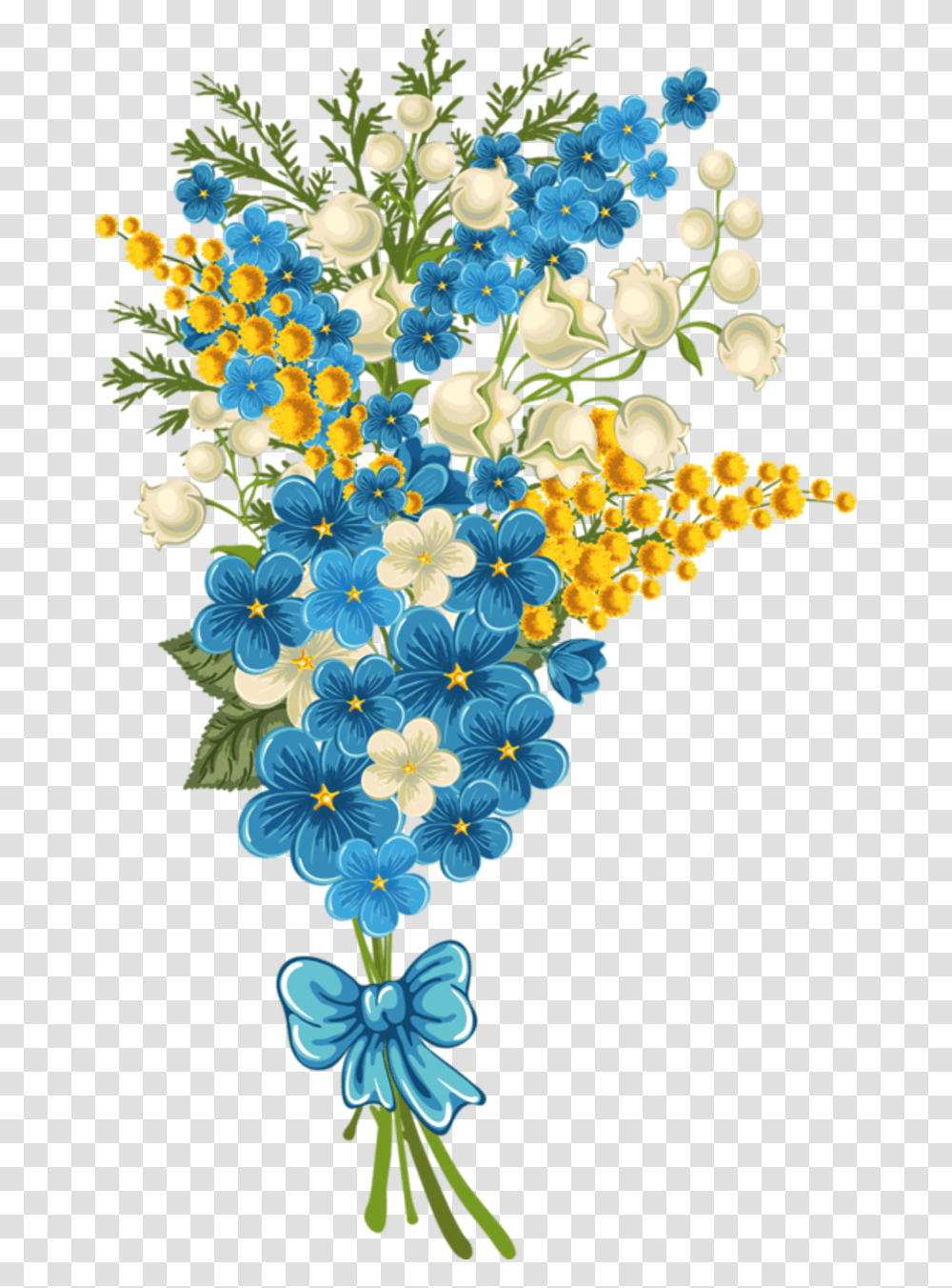 Blue Flower Frame Design, Plant, Anemone, Geranium Transparent Png