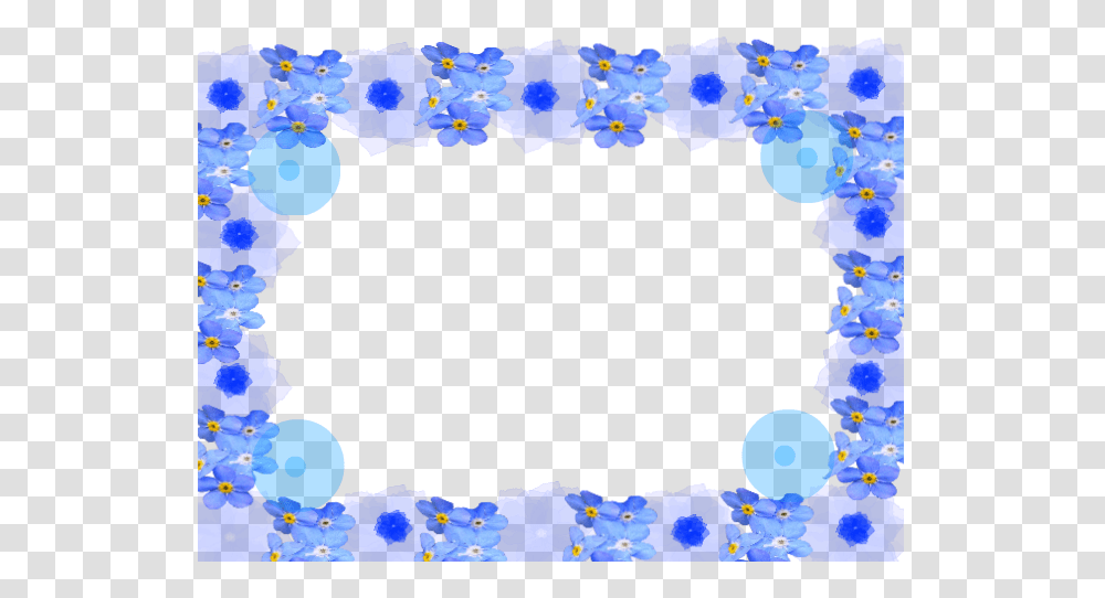 Blue Flower Frame Frame Flower Blue, Plant, Blossom, Petal, Ball Transparent Png