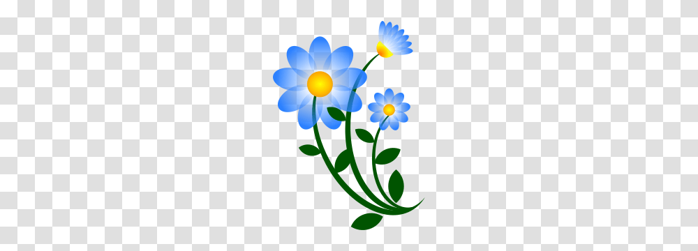 Blue Flower Motif, Plant, Blossom, Anemone, Daisy Transparent Png