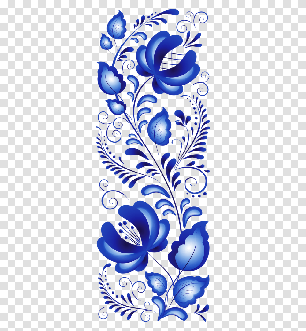 Blue Flower Ornament, Floral Design, Pattern Transparent Png