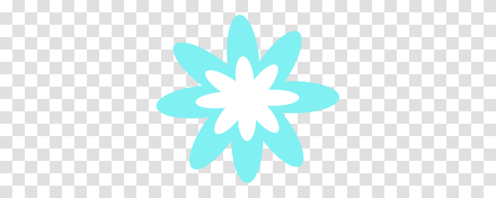 Blue Flower Teal Petal Aqua, Plant, Snowflake, Daisy Transparent Png