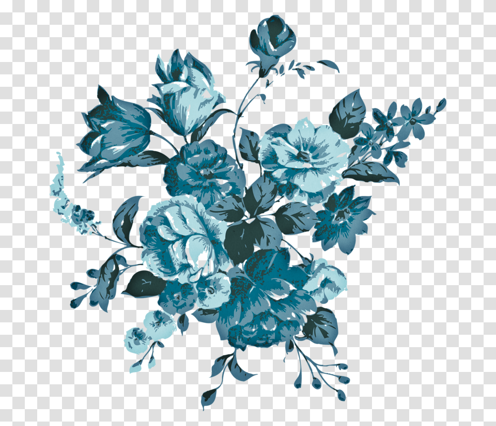 Blue Flower Vector, Floral Design, Pattern Transparent Png