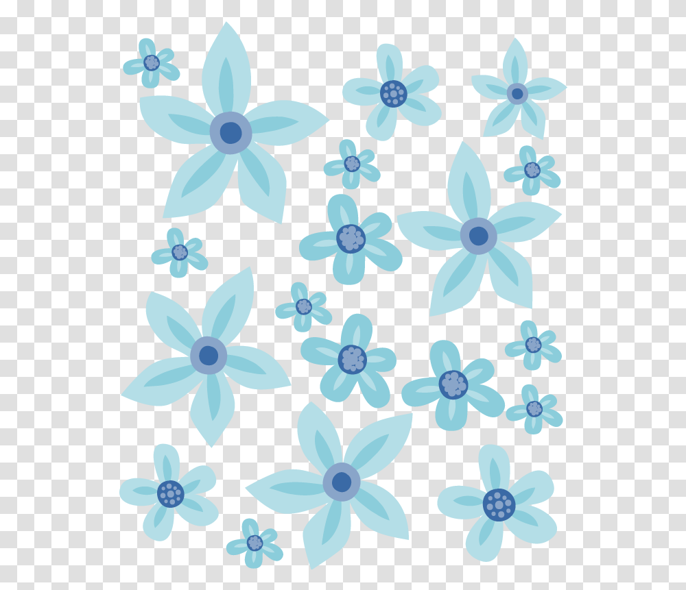 Blue Flowers Bike Decal Clip Art, Petal, Plant, Blossom, Rug Transparent Png