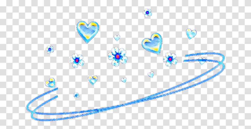 Blue Flowers Flower Red Spiral Aesthetic Crown Heart, Accessories, Accessory, Jewelry, Gemstone Transparent Png