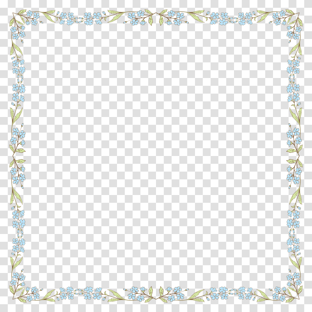 Blue Flowers Frame 2 Clip Arts, Alphabet, Oval, Mirror Transparent Png