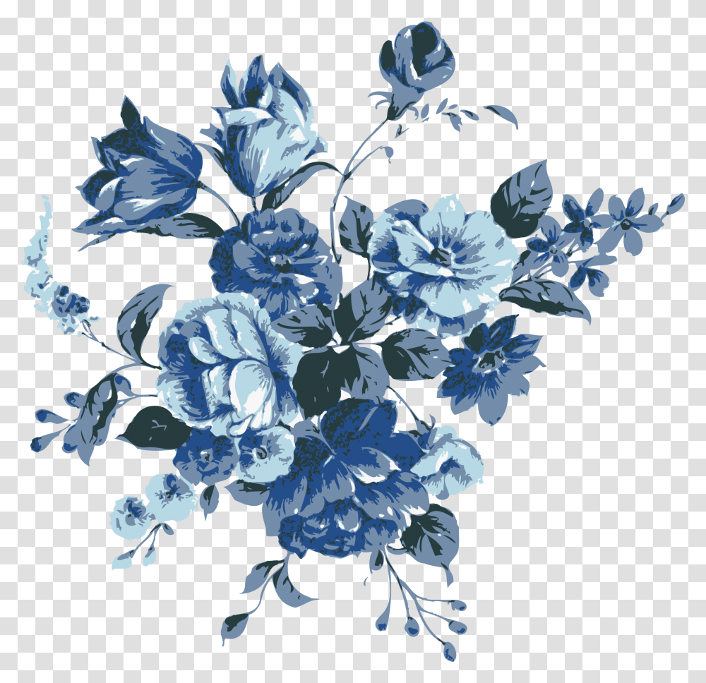 Blue Flowers Images Blue Flowers Vector Free, Graphics, Art, Floral Design, Pattern Transparent Png