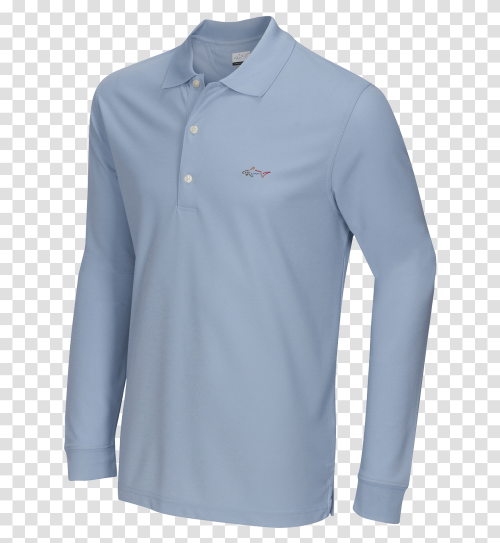 Blue Fog Long Sleeve With Collar, Apparel, Shirt, Person Transparent Png