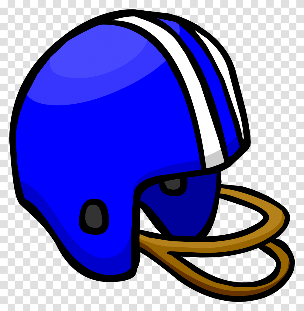 Blue Football Helmet Club Penguin Football Helmet, Clothing, Apparel, Crash Helmet, Hardhat Transparent Png