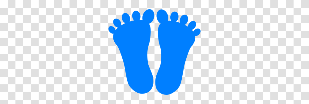 Blue Footprints Clipart, Barefoot Transparent Png