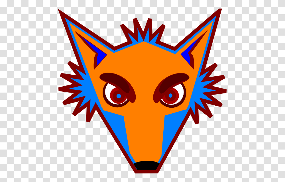 Blue Fox Head Clip Art, Label, Logo Transparent Png