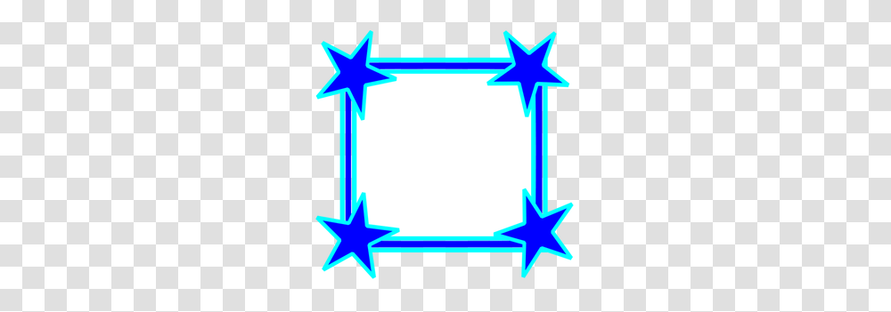 Blue Frame Border Clip Art, Star Symbol Transparent Png