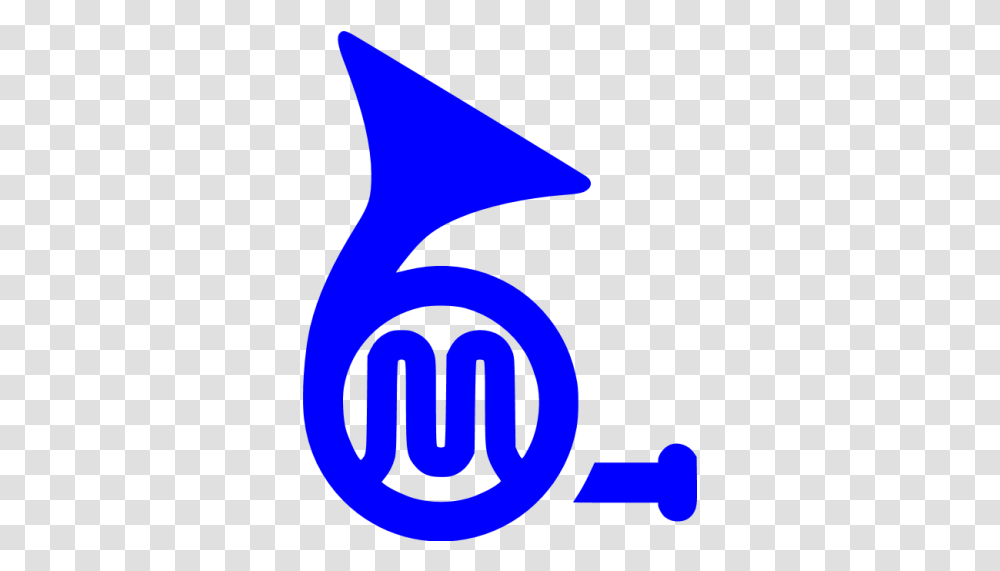 Blue French Horn Icon Free Blue Music Icons Blue French Horn, Number, Symbol, Text Transparent Png