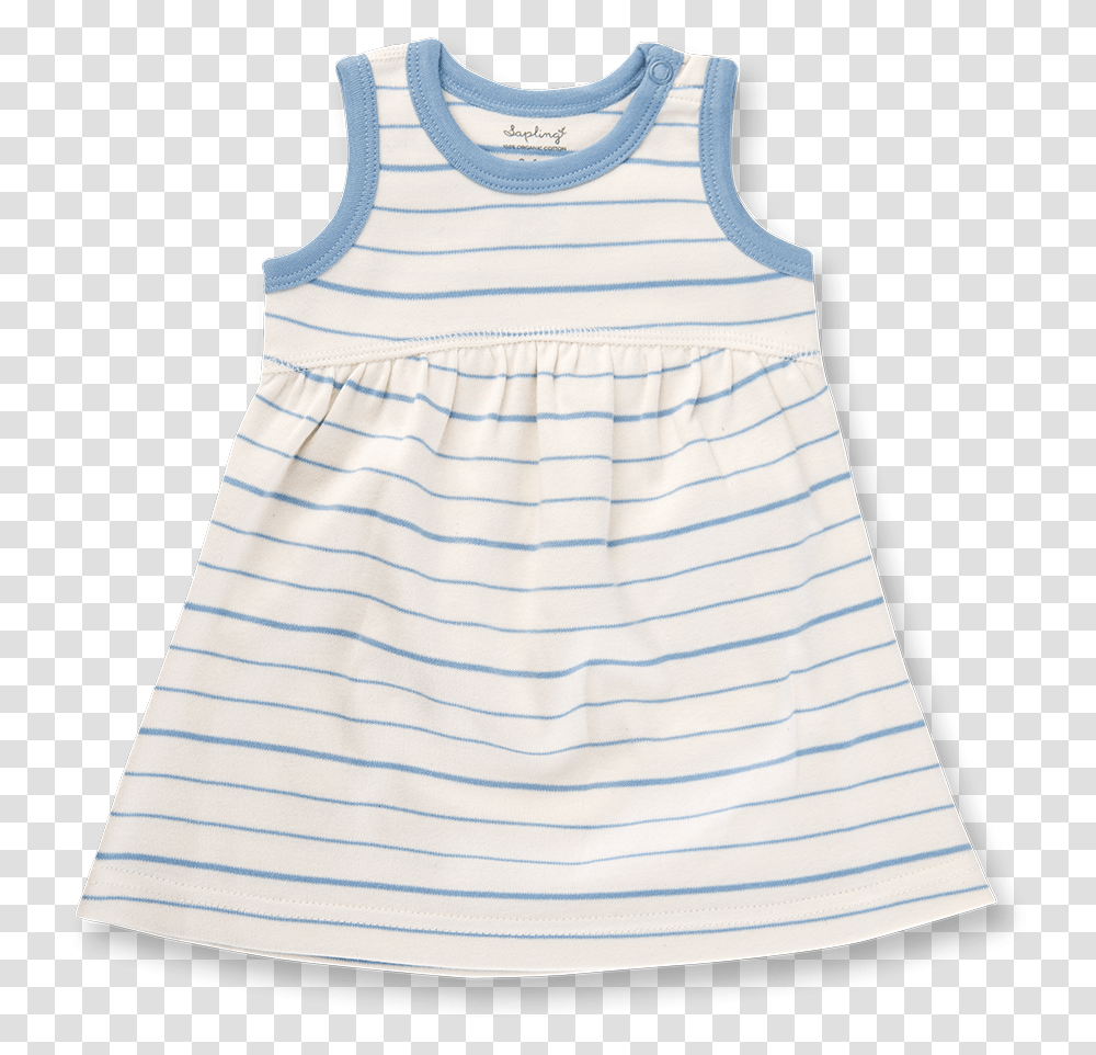 Blue French Stripe Dress Pattern, Apparel, Blouse, Tank Top Transparent Png