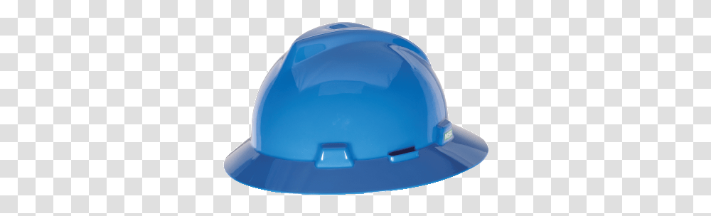Blue Full Brim Hardhat, Apparel, Helmet, Crash Helmet Transparent Png