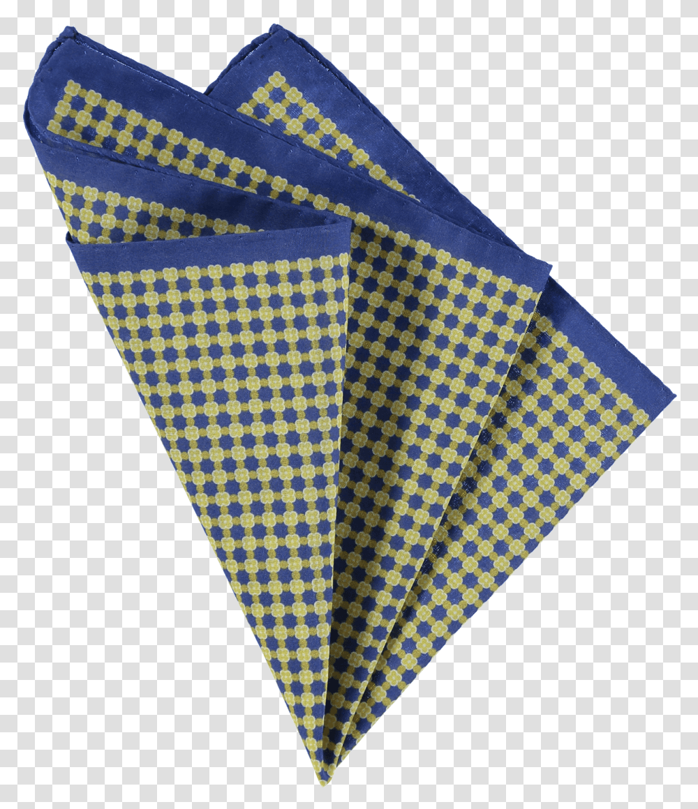 Blue Geometric Patterned Pocket Square Maio Victhy Xadrez Rosa, Rug, Triangle, Napkin Transparent Png