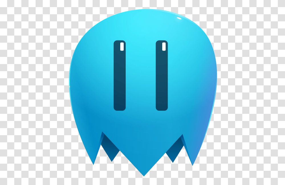 Blue Ghost Cute Eyes Emblem, Plectrum, Balloon, Cutlery Transparent Png