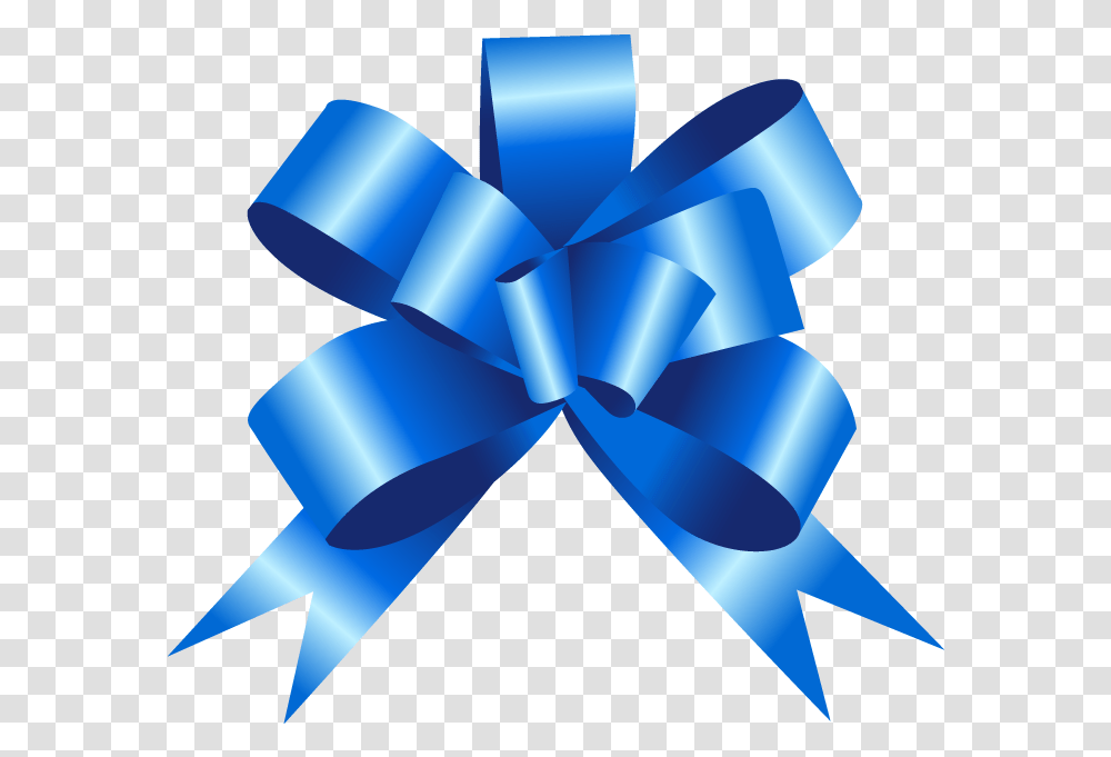 Blue Gift Bow Picture Blue Gift Ribbon, Lamp, Graphics, Art, Paper Transparent Png