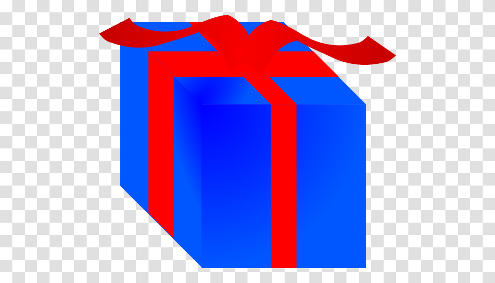 Blue Gift Box Wrapped With Red Ribbon Clip Art Free Vector Transparent Png