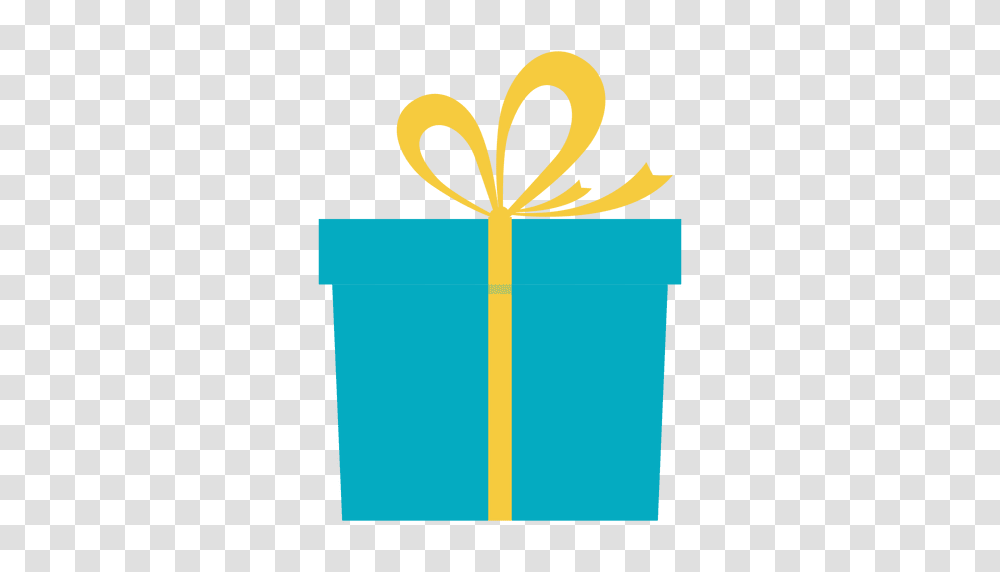 Blue Gift Box Yellow Bow Icon, Cross Transparent Png