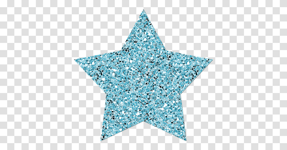 Blue Glitter Star Image Blue Glitter Star, Star Symbol, Blouse, Clothing, Apparel Transparent Png