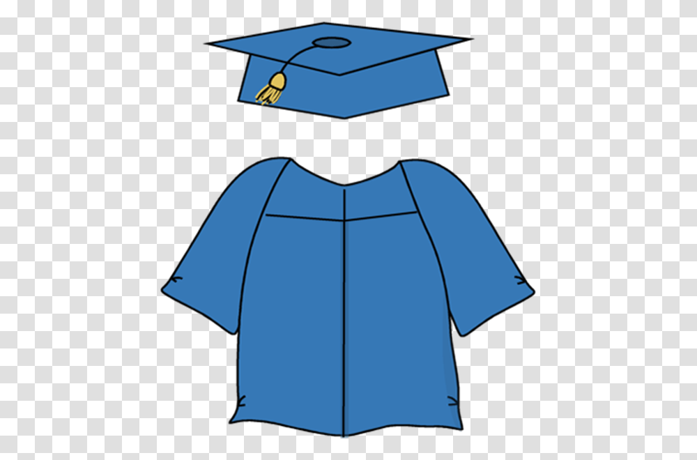 Blue Graduation Cap Graduation Cap And Gown Clipart, Apparel, Tent, Coat Transparent Png