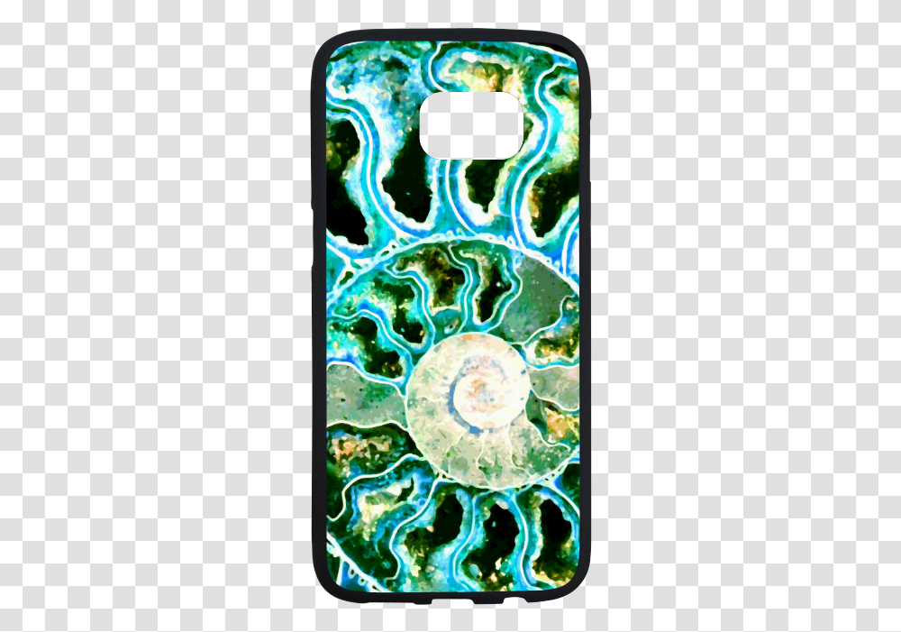 Blue Green Fossil Geode Rubber Case For Samsung Galaxy Smartphone, Land, Outdoors, Nature, Electronics Transparent Png